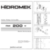 Hidromek HMK 200W Hydraulic Excavator Parts Catalog 2005
