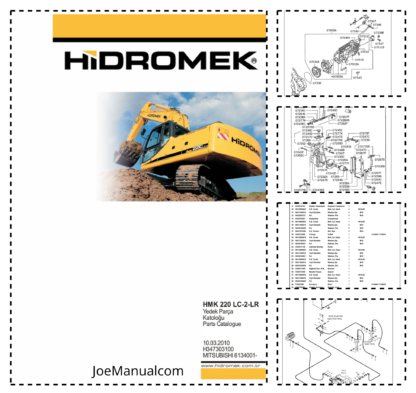 Hidromek HMK 220LC-2 LR Mitsubishi Excavator Parts Catalog