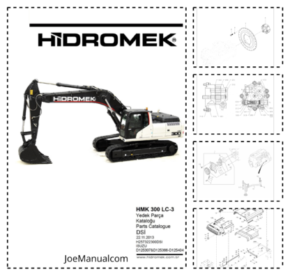 Hidromek HMK 300LC-3 Isuzu Engine Excavator Parts Catalog