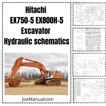 Hitachi EX750-5 EX800H-5 Excavator Circuit schematics