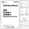 Hitachi ZX210W-3 220W-3 Excavator Workshop Manual