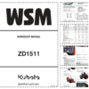 Kubota ZD1511 Zero Turn Mower Workshop Manual