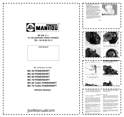 Manitou MC 40 50 60 70 Powershift Forklift Repair Manual