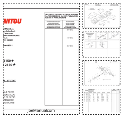 Manitou MRT 2150 MRT-X2150 Plus Telescopic Parts Catalog