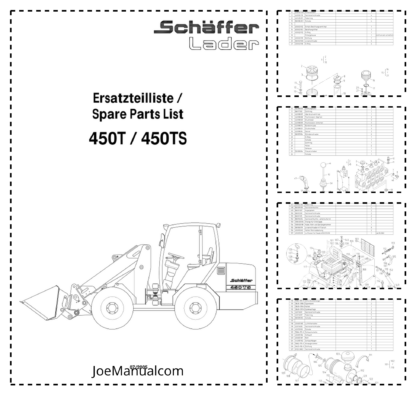 Schaeffer 450T 450TS Wheel Loader Spare Parts List
