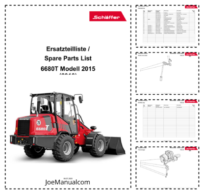 Schaeffer 6680T Wheel Loader Spare Parts List