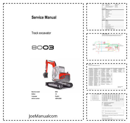 Wacker Neuson 8003 Track Excavator Service Manual