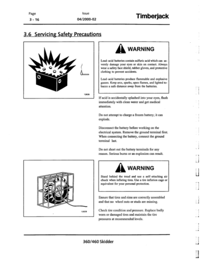 Timberjack 360 460 Skidder Operation Manual 10EB1402 up - Image 12