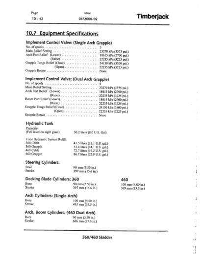 Timberjack 360 460 Skidder Operation Manual 10EB1402 up - Image 11