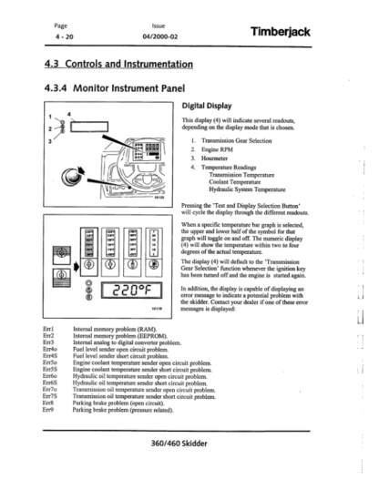 Timberjack 360 460 Skidder Operation Manual 10EB1402 up - Image 13