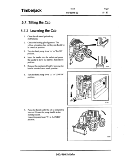 Timberjack 360 460 Skidder Operation Manual 10EB1402 up - Image 10