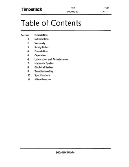 Timberjack 360 460 Skidder Operation Manual 10EB1402 up - Image 6