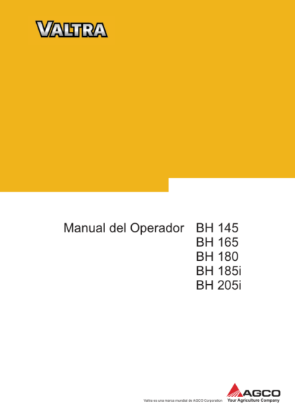 Valtra BH145 BH165 BH180 BH185i BH205i Tractors Operators Manual - Image 2