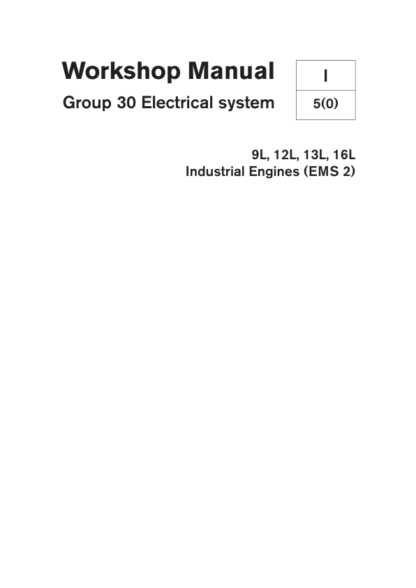 Volvo Penta 9L 12L 13L 16L EMS2 Engine Electrical Workshop Manual - Image 2