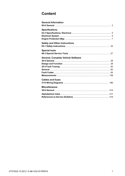 Volvo Penta 9L 12L 13L 16L EMS2 Engine Electrical Workshop Manual - Image 3