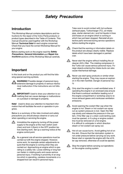 Volvo Penta TD1030ME VEG GEP- TAD1232GE Workshop Manual - Image 5