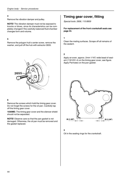 Volvo Penta TD1030ME VEG GEP- TAD1232GE Workshop Manual - Image 12