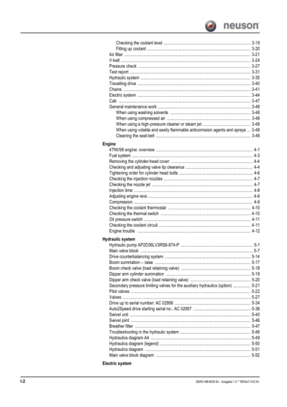 Wacker Neuson 8003 Track Excavator Service Manual - Image 5