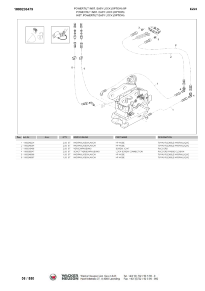 Wacker Neuson EZ28 Excavator Parts Catalog - Image 7