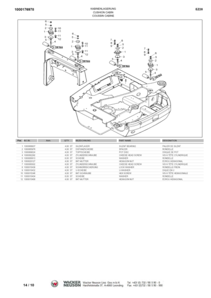 Wacker Neuson EZ28 Excavator Parts Catalog - Image 8