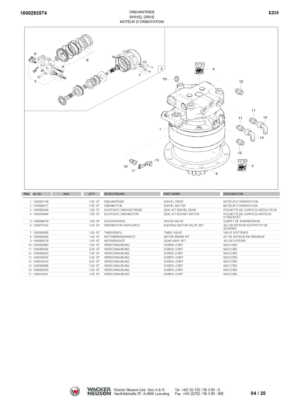 Wacker Neuson EZ28 Excavator Parts Catalog - Image 12