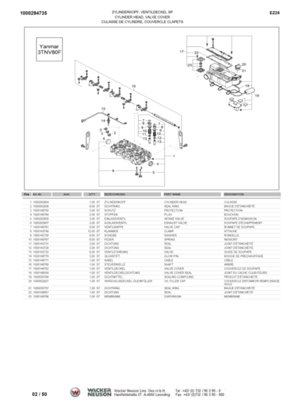 Wacker Neuson EZ28 Excavator Parts Catalog - Image 10