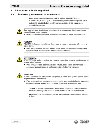 Wacker Neuson LTN 6L Light Tower Operators Manual - Image 10