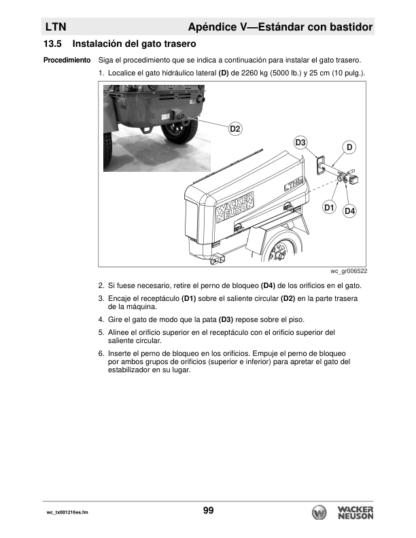 Wacker Neuson LTN 6L Light Tower Operators Manual - Image 11