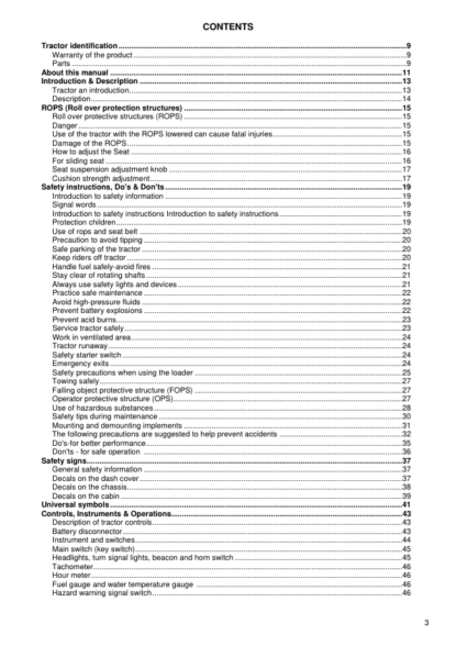 Zetor Utilix HT 45 55 Tractors Operator Manual - Image 3
