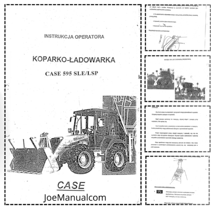 CASE 595 SLE LSP Backhoe Loader Operator Manual PL