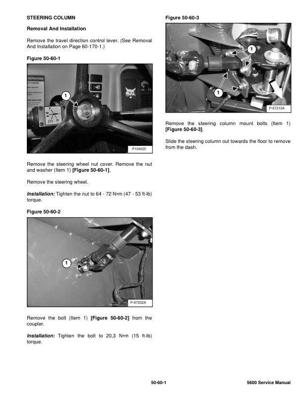 Bobcat 5600 Utility Work Machine Service Manual A94Y11001 - Image 8
