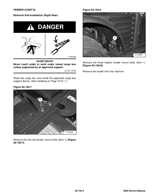 Bobcat 5600 Utility Work Machine Service Manual A94Y11001 - Image 9