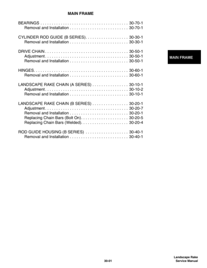 Bobcat Landscape Rake Service Manual - Image 6