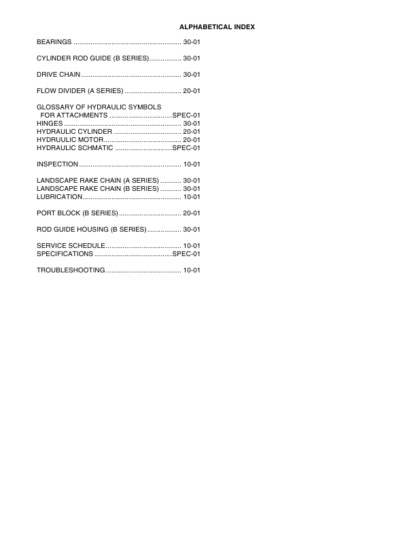 Bobcat Landscape Rake Service Manual - Image 3