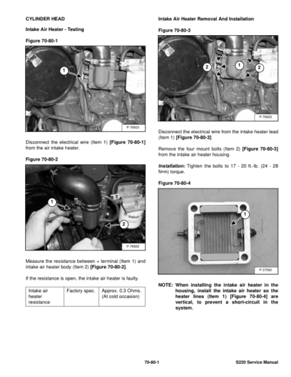 Bobcat S220 Skid Steer Loader Service Manual SN A5GK20001 A5GL20001 - Image 11