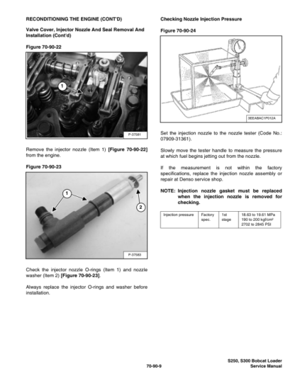 Bobcat S250 S300 Skid Steer Loader Service Manual 5260 2561 5258 5259 - Image 12