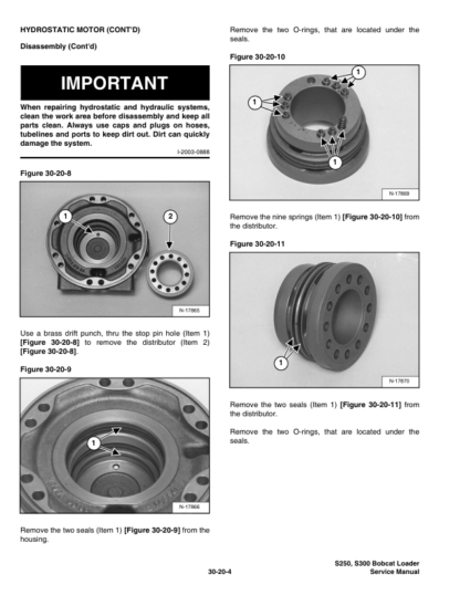 Bobcat S250 S300 Skid Steer Loader Service Manual 5260 2561 5258 5259 - Image 9