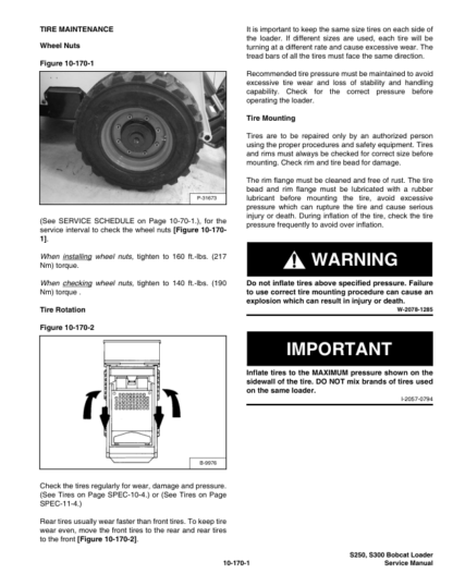 Bobcat S250 S300 Skid Steer Loader Service Manual 5260 2561 5258 5259 - Image 10