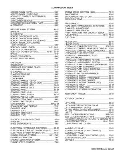 Bobcat S250 S300 Skid Steer Loader Service Manual 5309 5310 5311 5312 - Image 3