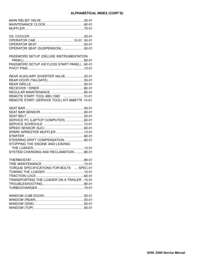 Bobcat S250 S300 Skid Steer Loader Service Manual A5GM A5GN A5GP A5GR - Image 4