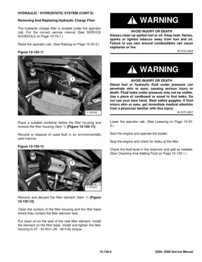 Bobcat S250 S300 Skid Steer Loader Service Manual A5GM A5GN A5GP A5GR - Image 10