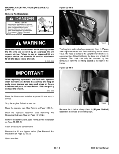 Bobcat S330 Skid Steer Loader Service Manual A02060001 A02160001 - Image 6