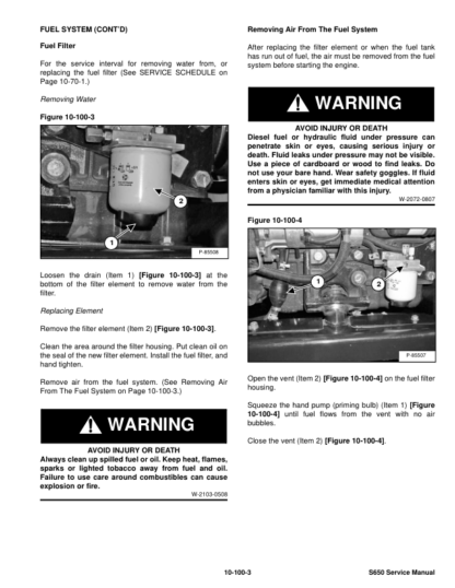 Bobcat S630 Skid Steer Loader Service Manual A3NT11001 A3NU11001 - Image 8