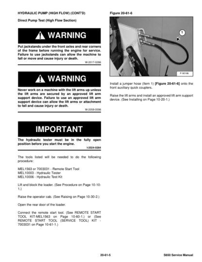Bobcat S650 Skid Steer Loader Service Manual A3NV11001 A3NW11001 - Image 6