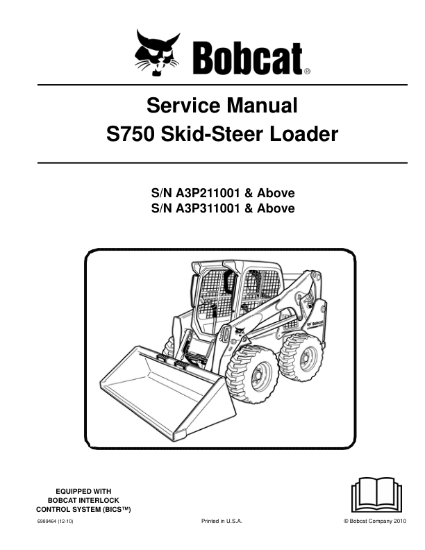 Bobcat S770 Skidster Service Manual SN A3P211001 A3P211001 - Image 2