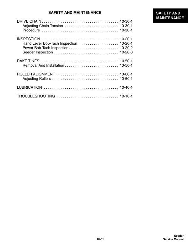 Bobcat Seeder 72 Inch Service Manual 018000101 - Image 6