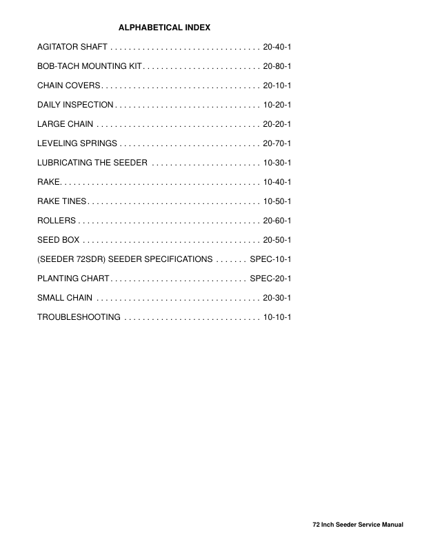 Bobcat Seeder 72 Inch Service Manual AEUD00101 - Image 3