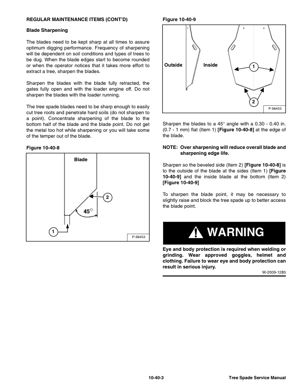 Bobcat TS24 TS28 TS32 TS36 TS44 Tree Spade Service Manual - Image 5