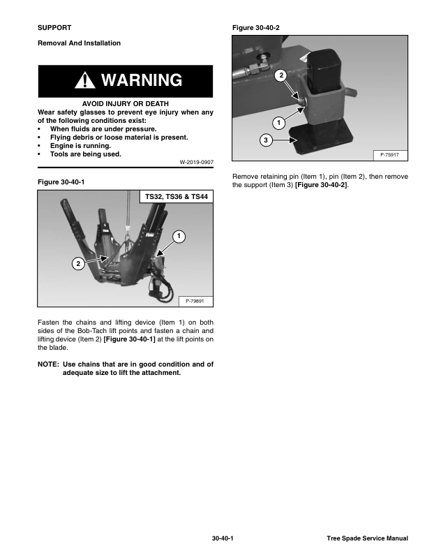 Bobcat TS24 TS28 TS32 TS36 TS44 Tree Spade Service Manual - Image 9