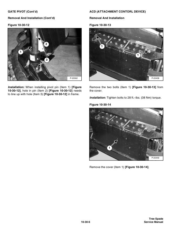 Bobcat TS30C TS30M TS30T TS34C TS34T TS36M TS44C TS44M Tree Spade Service Manual - Image 9
